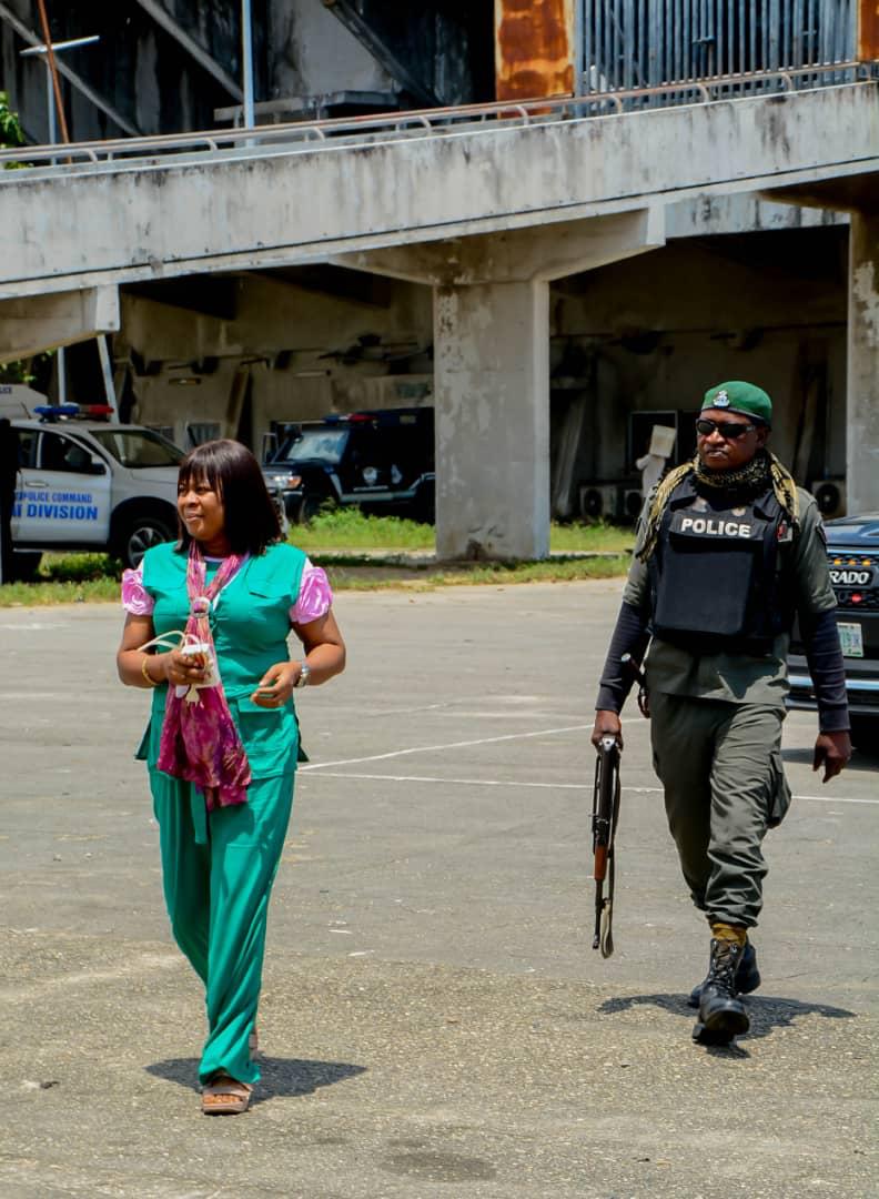 Olatutu going about with police officers